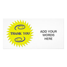 Thank you photo card template