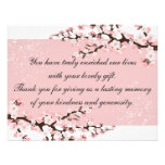 Thank You Photo Wedding Card Pink Cherry Blossoms Invitations