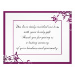 Thank You Photo Wedding Card Sangria White Blossom Personalized Invitation