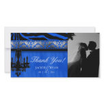 Thank You Photocard Chandelier Silver Blue Royal