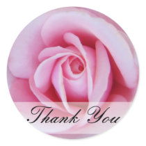 Thank You Pink Rose Sticker