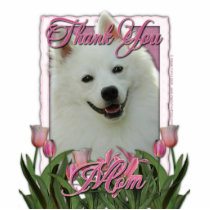 Thank You - Pink Tulips - American Eskimo