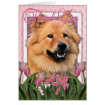 Thank You - Pink Tulips - Chow Chow - Cinny Card