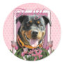 Thank You - Pink Tulips - Rottweiler - SambaParTi Stickers