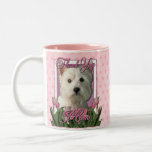 Thank You - Pink Tulips - West Highland Terrier Mugs
