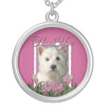 Thank You - Pink Tulips - West Highland Terrier Necklaces