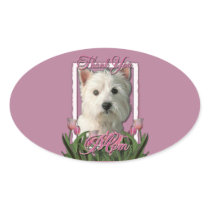 Thank You - Pink Tulips - West Highland Terrier