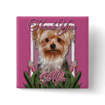 Thank You - Pink Tulips - Yorkshire Terrier