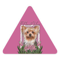 Thank You - Pink Tulips - Yorkshire Terrier