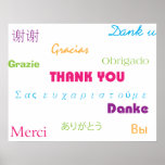 Thank You Poster posters