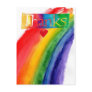 thank you rainbow postcard