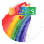 thank you rainbow sticker