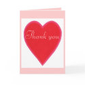 Thank you, red heart painting, card