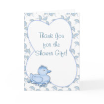 Thank You Shower Blue Duck Greeting Card