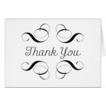 Thank You - Simple Style Black and White Card