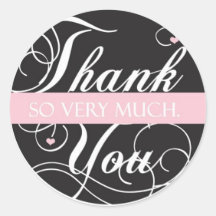 Thank you so very much round stickers