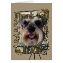 Thank you - Stone Paws - Schnauzer - Dad Card
