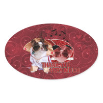 Thank You - Thank You Very Much - Chihuahua -Gizmo Oval Sticker