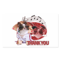 Thank You - Thank You Very Much - Chihuahua -Gizmo Rectangular Sticker
