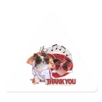 Thank You - Thank You Very Much - Chihuahua -Gizmo Triangle Stickers