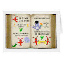Thank you to French Teacher in French Greeting Card