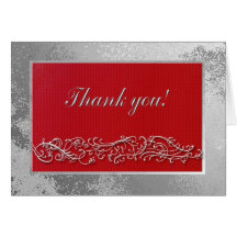 Thank you to Guests Birthday Dinner, Elegant Red Card