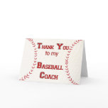Thank You to my Baseball Coach