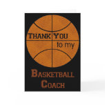Thank You to my Basketball Coach cards