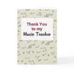 Thank You to my Music Teacher cards