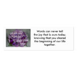 thank you wedding place card business cards