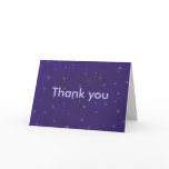 Thank you, White garland on blue, wedding cards