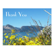 Thank you, wild flowers and lake post cards