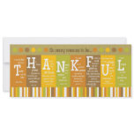 THANKFUL 2-Sided Scripture Verse Thanksgiving Card invitations