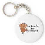 Thankful for My Husband keychains