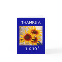 THANKS A MILLION - thank-you card