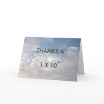 THANKS A MILLION - thank-you card
