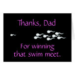 Thanks, Dad...For Winning That Swim Meet Cards