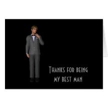 Thanks For Being My Best Man Cards