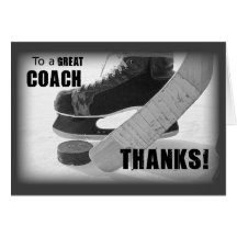 Thanks Hockey Coach Cards