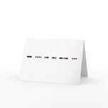 "THANKS" - in Morse Code Note Card
