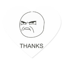 Thanks Meme - Heart Stickers