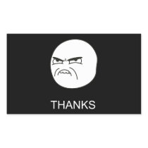 Thanks Meme - Rectangle Black Stickers