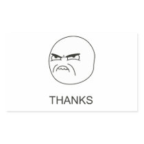 Thanks Meme - Rectangle Stickers