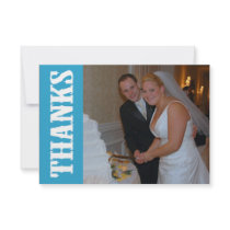 Thanks Shoot Out Thank You Notecard (Blue)