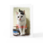 Thanks, Teacher, Kitten on Books Card