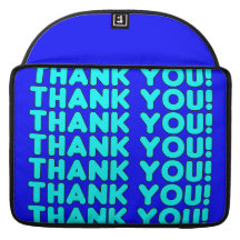 Thanks to Him  Cool Boys & Men Cyan Blue Thank You Sleeves For MacBook Pro