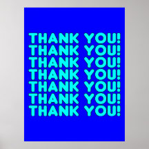 Thanks to Him  Cool Boys & Men Cyan Blue Thank You Print