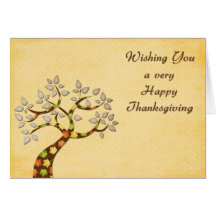 Thanksgiving Autumn Tree Greeting Card