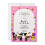Thanksgiving Birthday Kid's Party Pink Invitation