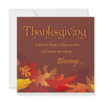 Thanksgiving Blessings - Dinner Invitation